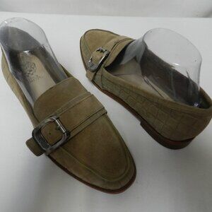 Vince Camuto Cenkanda Suede taupe Loafer gold buckle flat NEW Size Sz 8.5